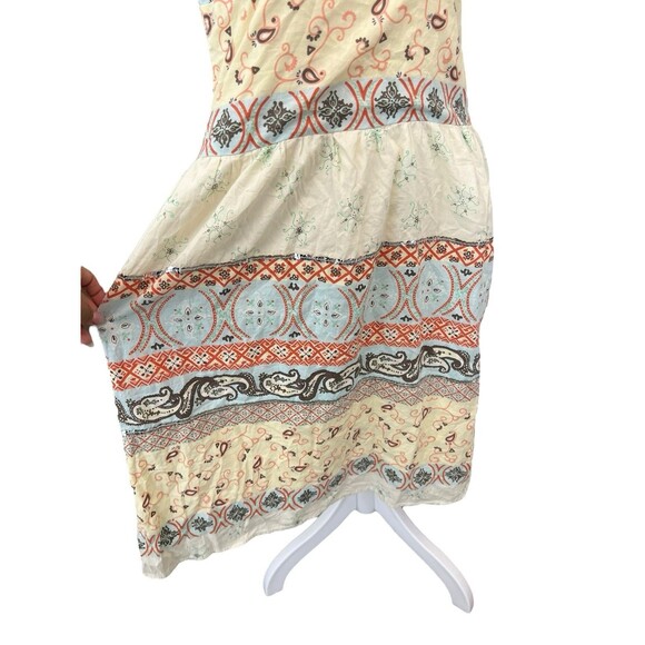 beau bois Boho lined halter maxi dress tiered hippie Y2K S/M - Picture 3 of 15